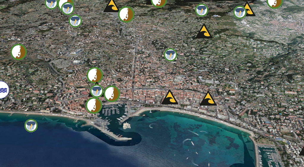 Modélisation 3D photoréaliste dans un hyperviseur avec une cartographie 3D, permettant aux utilisateurs de visualiser et d’interagir avec les objets connectés IoT directement sur une carte (caméras, détecteurs de présence, détecteurs de fumée, etc…).